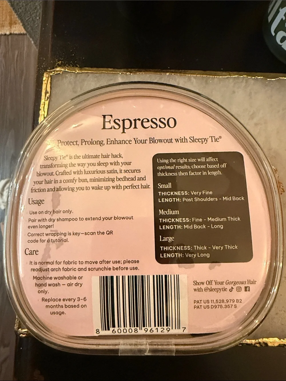 Sleepy Tie Medium Espresso Satin